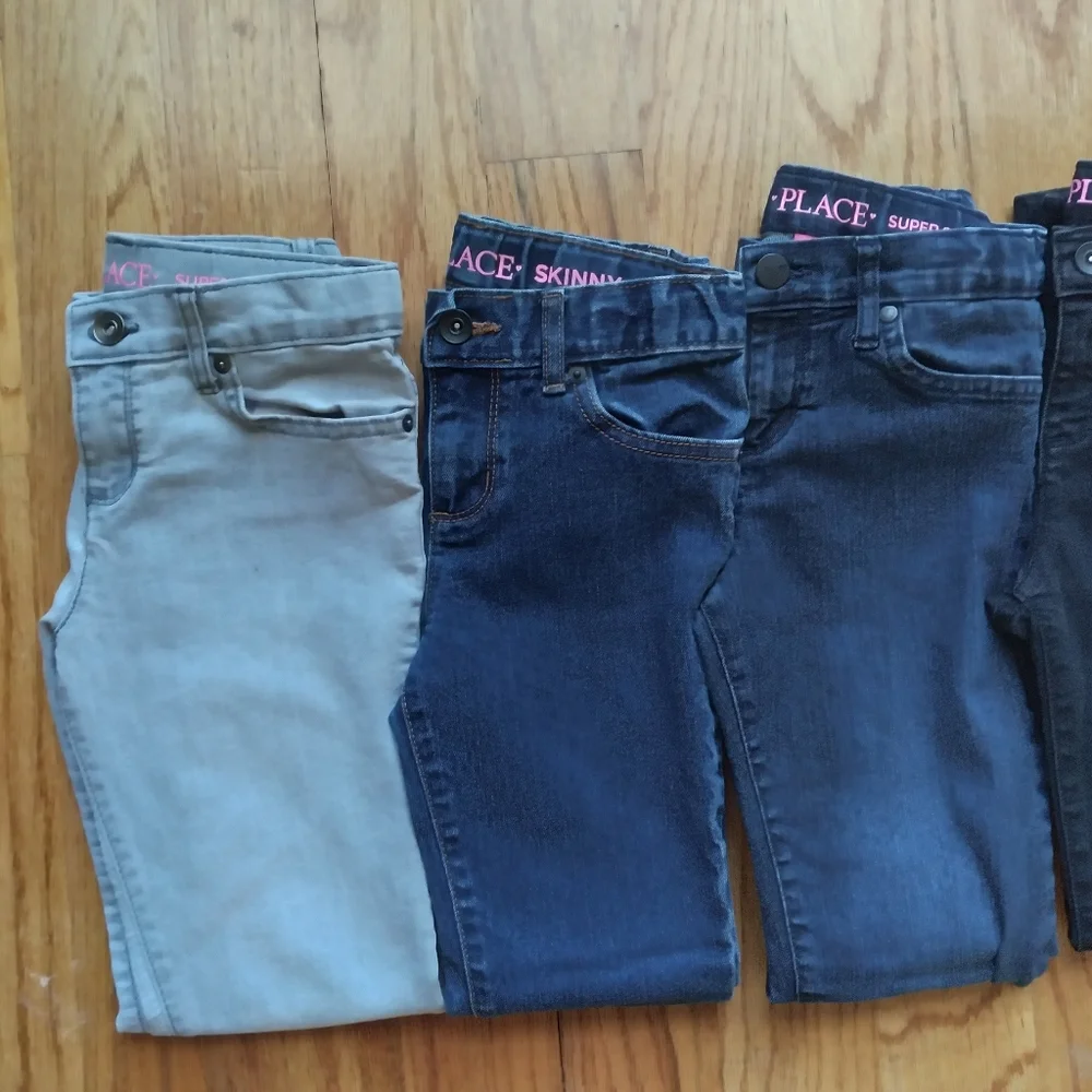 #305-9 Girls Children's Place Jean Bundle Super Skinny - Picture 3 of 16